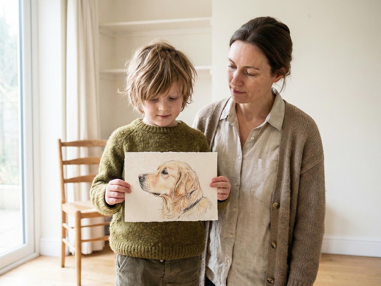 Bērns saglabā atmiņu par mīļoto mājdzīvnieku